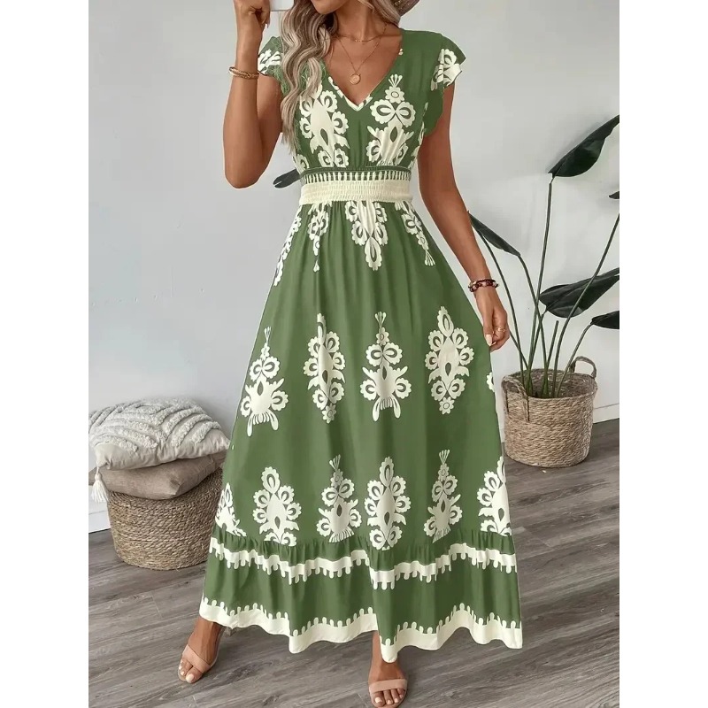 Romper Floral Print - Sukienka damska plus size, nowa moda,