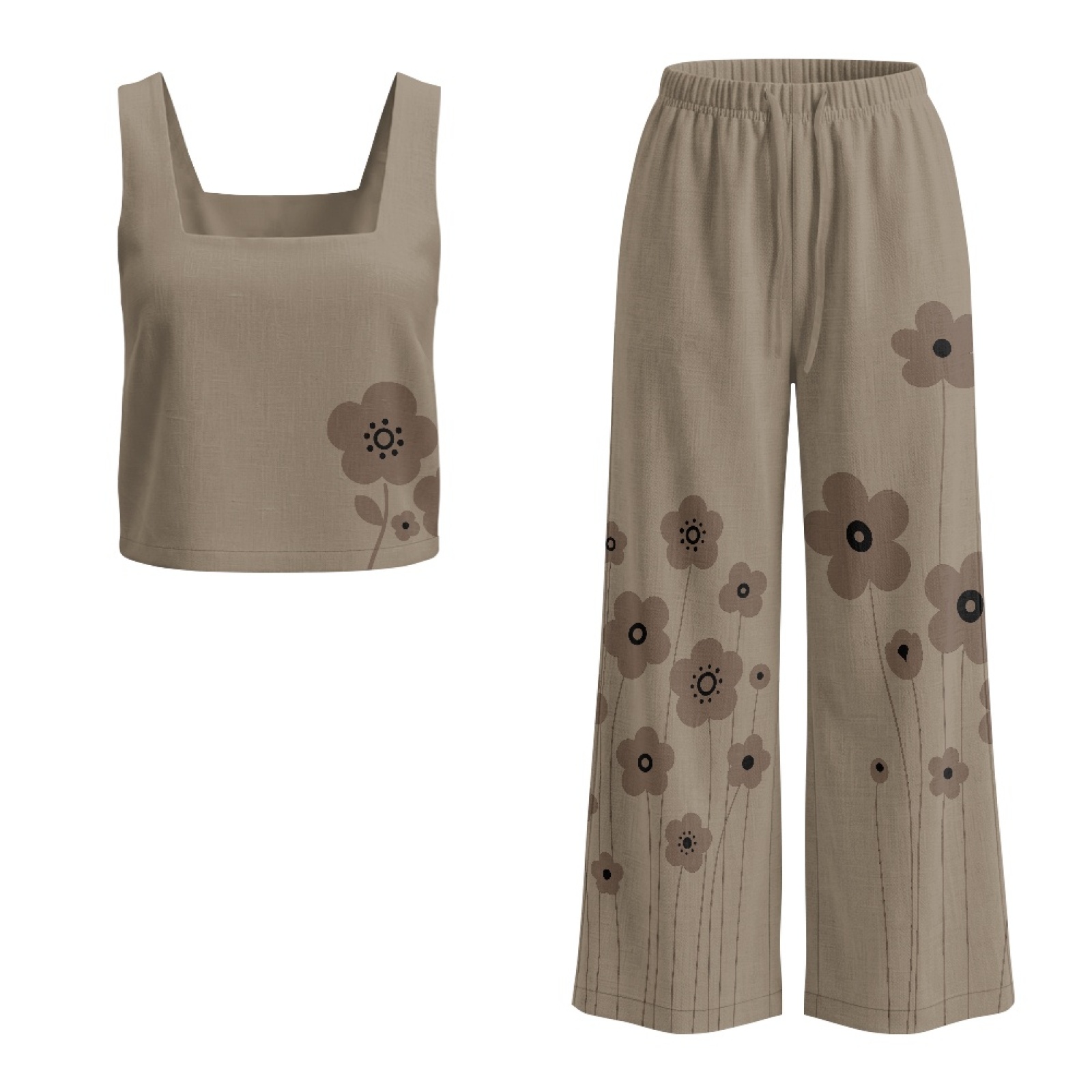 INSTANTARTS Damski lniany zest – Linen Pant Wide recenzja i cena