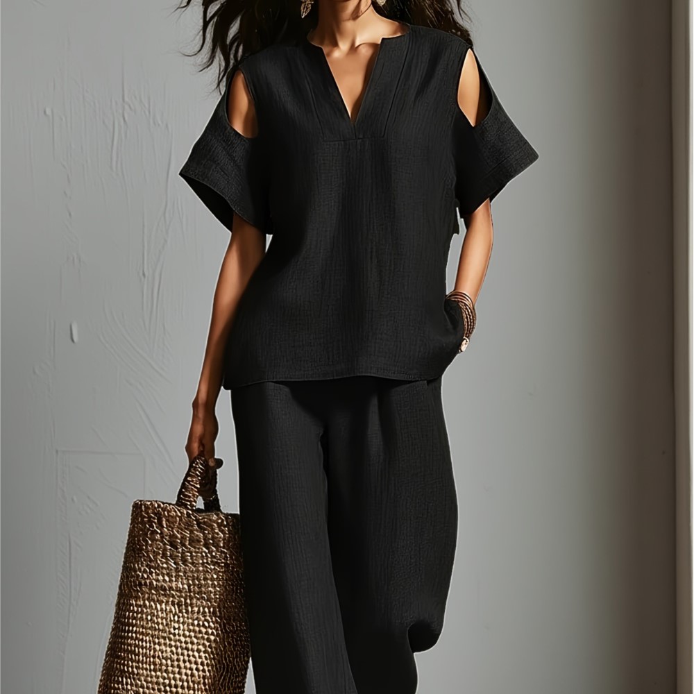 Damski, jednolity kolor, prost – Linen Pant Wide recenzja i cena