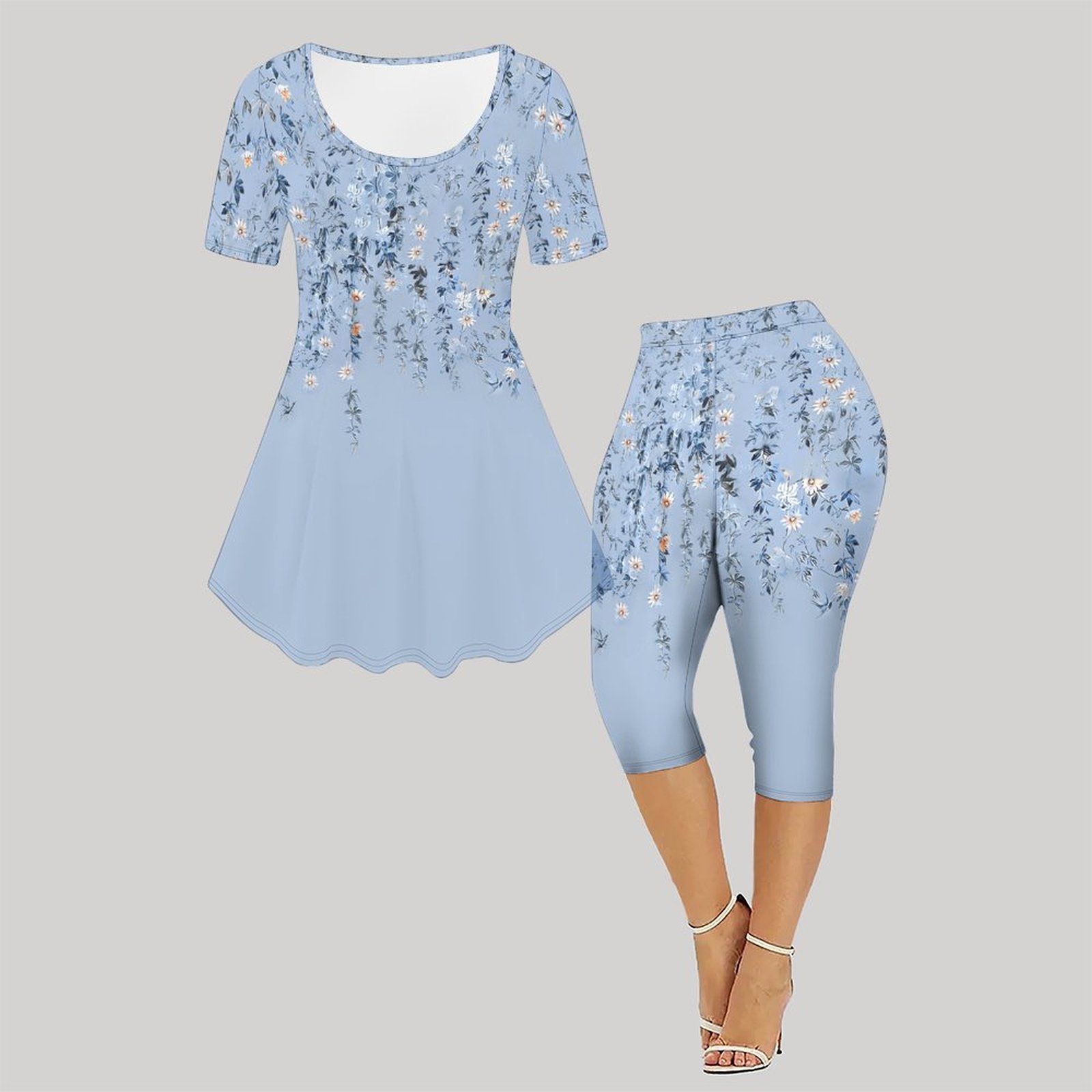 2-częściowy zestaw damski w st – Romper Floral Print recenzja i cena
