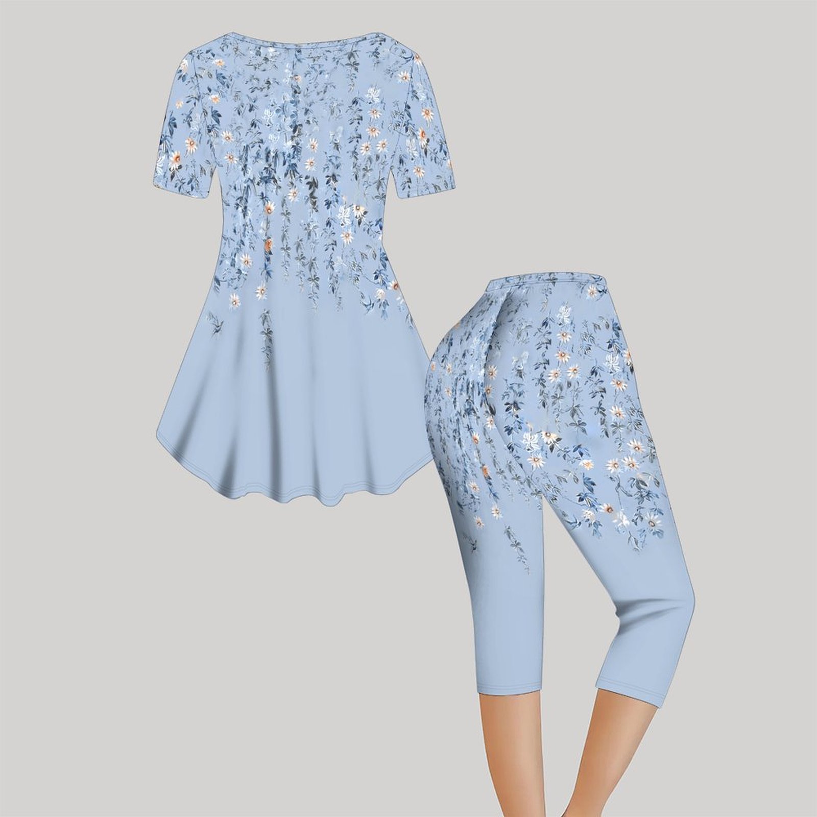 2-częściowy zestaw damski w st – Romper Floral Print recenzja i cena