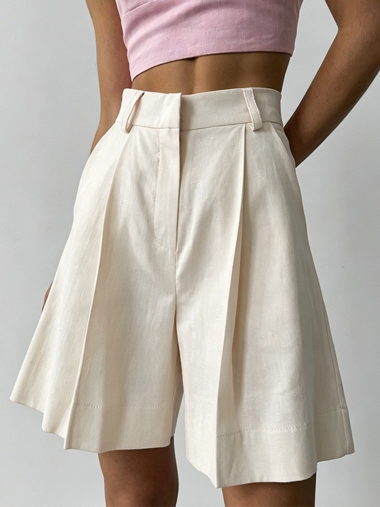 Luźne lniane szorty z szerokim – Linen Pant Wide recenzja i cena